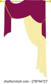 illustration of classical curtains