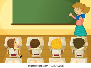 Illustration Of A Classroom Scene