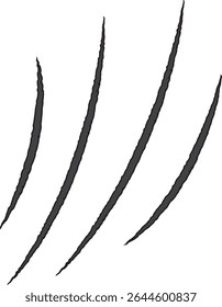 Ilustração de marcas de garra, ilustração de arranhões
