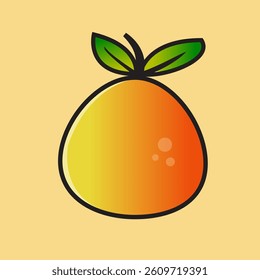 illustration clean design fresh orange fruit