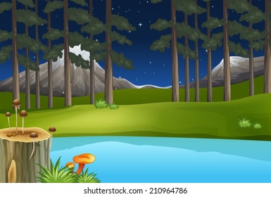 Illustration of a clean and green environment