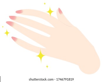 Illustration of clean hands and nails