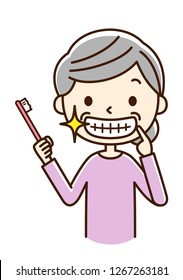 Illustration of clean teeth.