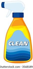 ilustración de botella limpia en blanco