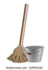 illustration of cleaning service image. Vector 3