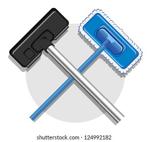 illustration of cleaning service image. Vector 1