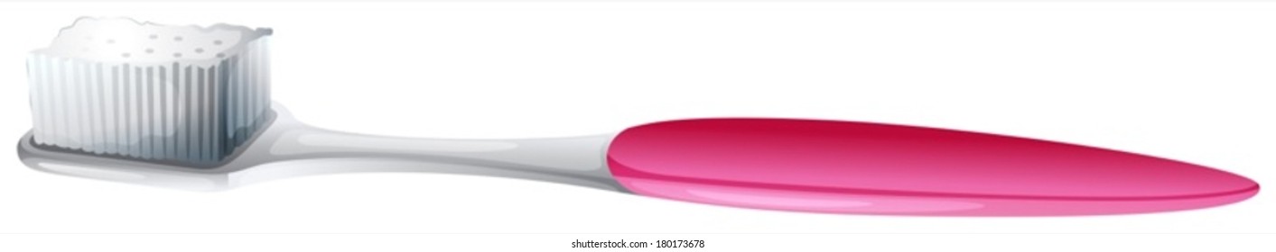 Illustration of a cleaning toothbrush on a white background