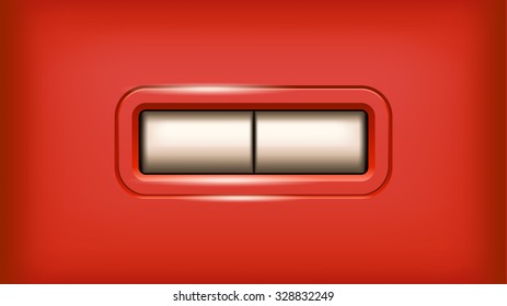 illustration of clear blank for something on red background