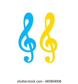 Illustration of clef isolated on white background 