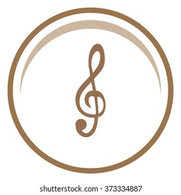 Illustration of clef isolated. Vector icon.