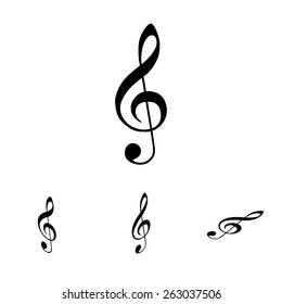 Illustration of a clef. Isometric effect