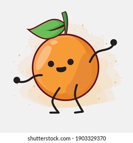 Ilustración del personaje vectorial de la caricatura de Clementine Orange