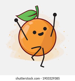 Ilustración del personaje vectorial de la caricatura de Clementine Orange