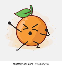 An illustration of Clementine Orange cartoon vector character