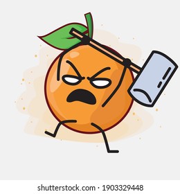 An illustration of Clementine Orange cartoon vector character