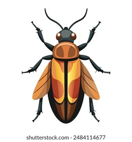 ilustración del insecto escarabajo Hacer clic en blanco