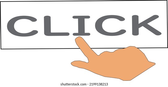 Illustration of clicking with a finger