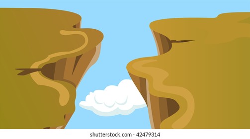 Illustration of cliff of mount Everest	