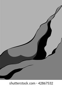 Illustration of a cliff of stone mountain	