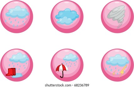 illustration of a climate on a white background