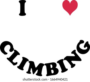 Illustration of a climbing themed smiley