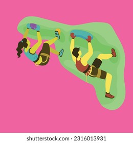 illustration climbing wall vector cimonyet