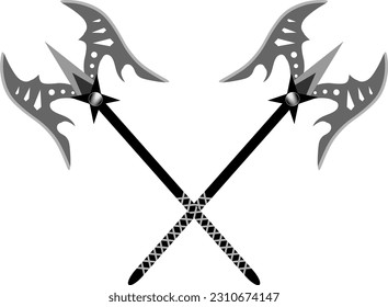 illustration and clip art of an axe isolated on white