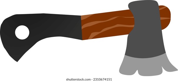 illustration and clip art of an axe isolated on white