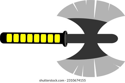 illustration and clip art of an axe isolated on white