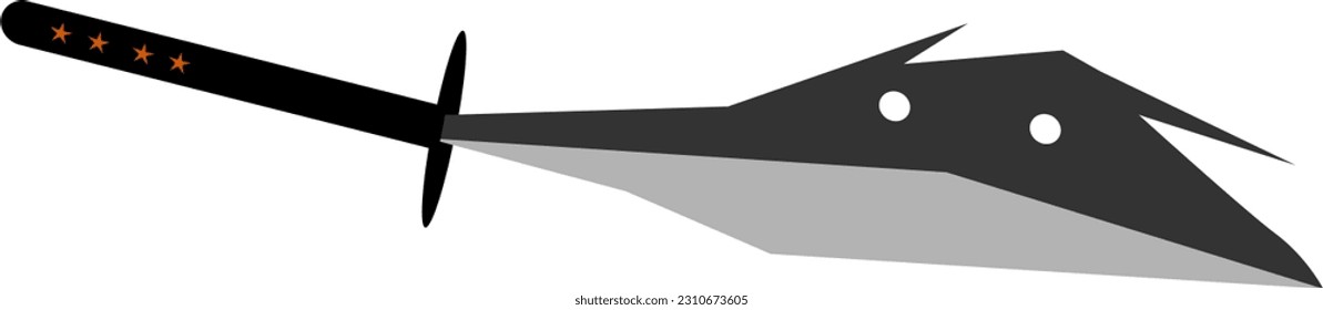 illustration and clip art of a sword isolated on white
