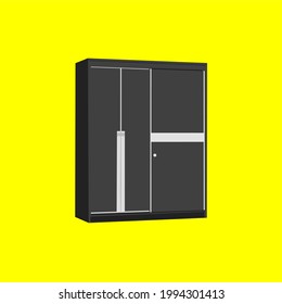 illustration or clipart design of a wardrobe
