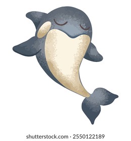 illustration, clipart, elements, cute, dolphin