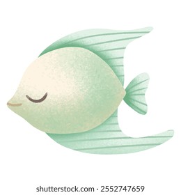 ilustración, Clipart, Elementos, peces, mar