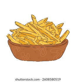 illustration, clipart, elements, french fries, fastfood