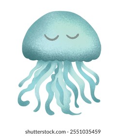 illust, clipart, elemente, quallen, niedlich