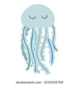 illustration, clipart, elements, jellyfish, cute