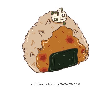 illustration, clipart, elements, Yaki Onigiri, japanese food, izakaya