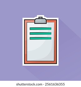 Illustration of Clipboard in Flat Design