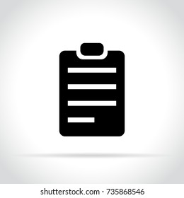 Illustration of clipboard icon on white background