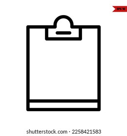 illustration of clipboard line icon