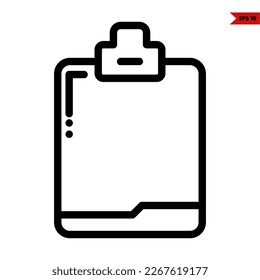 illustration of clipboard line icon 