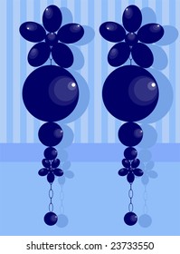 Illustration of clips in colour background	