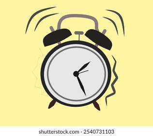 Ilustración de reloj con alarma