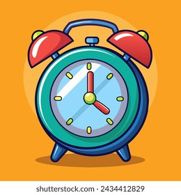 Abbildung einer Uhr mit blauen Pfeilen auf orangefarbenem Hintergrund
