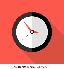 Illustration of Clock Deadline Flat Icon