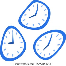 Illustration of a clock with distorted space-time