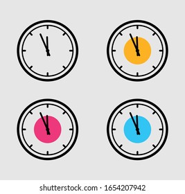 illustration of clock flat icon