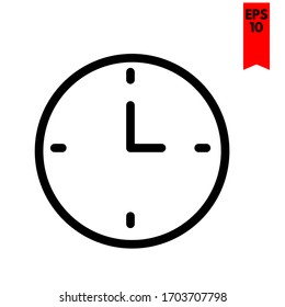 illustration of clock flat icon