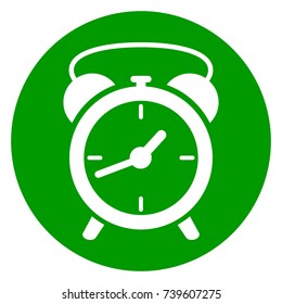 Illustration of clock green circle icon