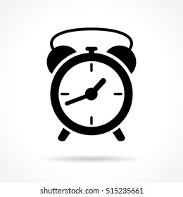 Illustration of clock icon on white background